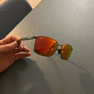 Maui Jim Ka’ala Sunglasses with Red-Orange Lenses. Good shape.